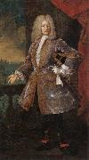 unknow artist Portrait of a nobleman,full-length,standing on a balcony oil painting